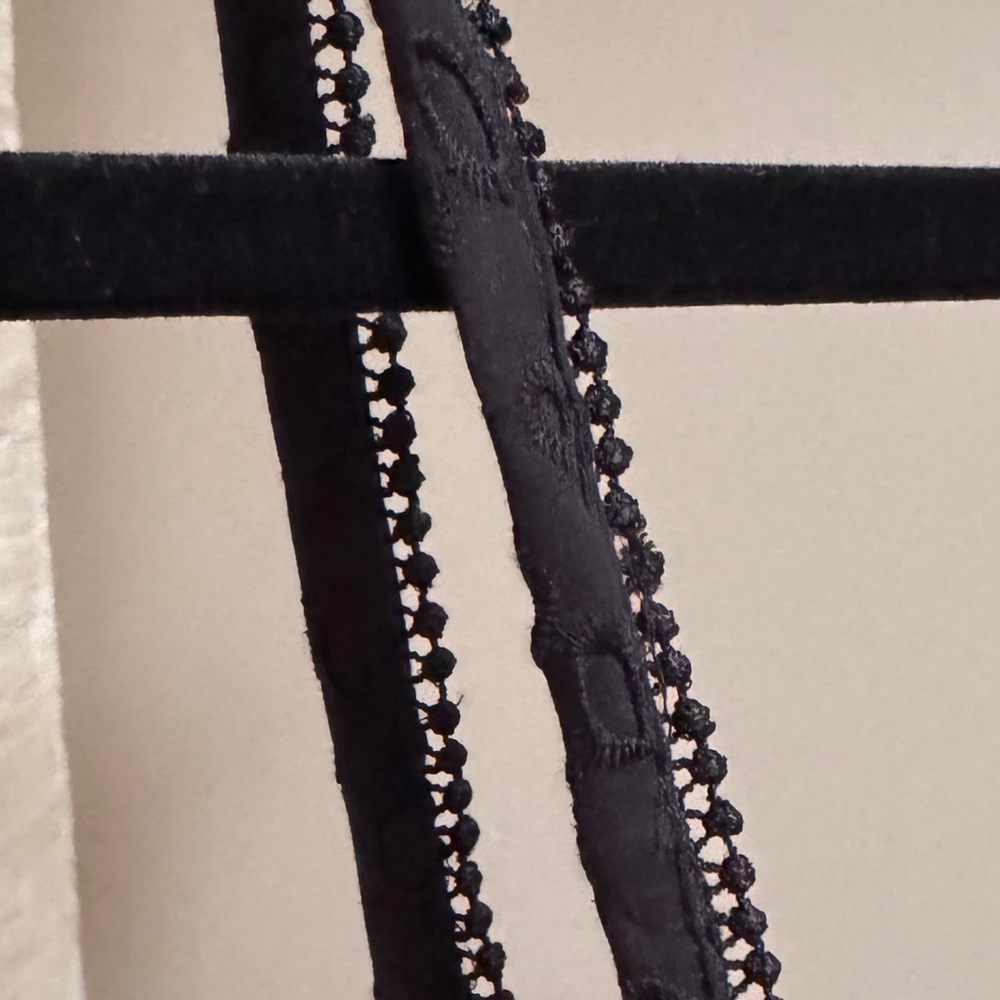 Zara Embroidered Eyelet Corset Black Dress - Picture 4 of 5